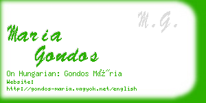 maria gondos business card